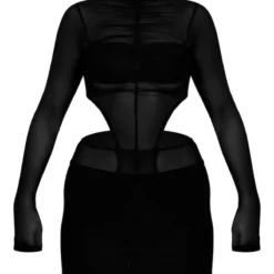 Robe Moulante En Mesh Froncé Noir à Côtés Découpés Et Manches Longues 9 Robe Moulante En Mesh Froncé Noir à Côtés Découpés Et Manches Longues -Jupe Lumine Soldes Boutique 77f573a00e8a0f4eb7bebca265da191977ae860c cnc2978 5
