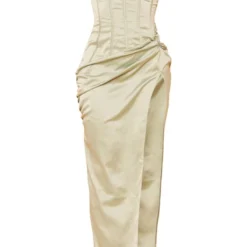 Robe Froncée Vert Sauge Drapée à Corset Volanté 9 Robe Froncée Vert Sauge Drapée à Corset Volanté -Jupe Lumine Soldes Boutique 785ed047818fc462be0c7e4b9a90e9d49bf484f9 cne8481 5