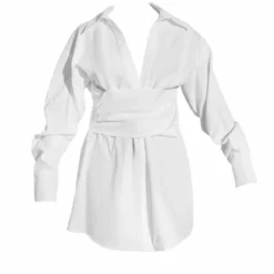 Robe Chemise Oversize Blanche Froncée à La Taille 9 Robe Chemise Oversize Blanche Froncée à La Taille -Jupe Lumine Soldes Boutique 79e0bfd5b396dbb14b54ed040f6dee7b5832d70d cne1026 5