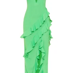 Robe Longue Volantée Texturée Verte à Bretelles Et Armatures 9 Robe Longue Volantée Texturée Verte à Bretelles Et Armatures -Jupe Lumine Soldes Boutique 7a6ca5744f8f4779824d1dcbbdd770f3397205de cmz1484 6