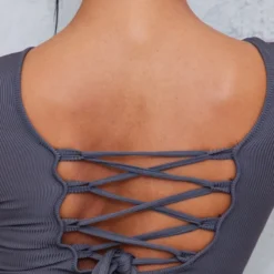 Robe Moulante Côtelée Gris Anthracite à Dos Lacé Et Manches Longues 8 Robe Moulante Côtelée Gris Anthracite à Dos Lacé Et Manches Longues -Jupe Lumine Soldes Boutique 7a8b08cb62622584687d72e11a45de469fe663bc cnc5777 4