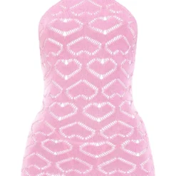 Mini Robe En Maille Tricot Crochetée Rose Clair à Coeurs Découpés -Jupe Lumine Soldes Boutique 7ba3caf19e43da948b99501faaae712bf2422b36 cnc6512 5