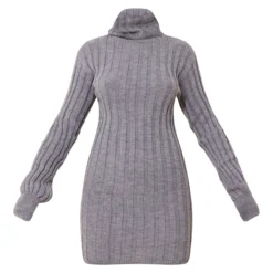 Robe Pull à Col Roulé Et Maille Tricot Côtelée Grise -Jupe Lumine Soldes Boutique 7bc00bb9f6902cbe2f2098a077bca46d75ed46b6 cmu0220 6