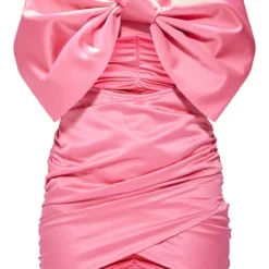 Robe Moulante Satinée Rose Froncée à Découpes Et Détail Noeud -Jupe Lumine Soldes Boutique 7bc8e690612a5ab47d9af75623cf78126facd514 cnb3666 5