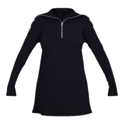 Robe Pull Oversize Côtelée Noire à Col Haut Et Demi-zip -Jupe Lumine Soldes Boutique 7c284742c1ebbfc8d17dcb6b6710e9dbe79da0d1 cnc2873 5