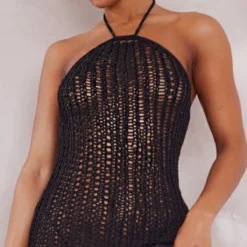 Robe En Maille Crochetée Ajourée Noire à Dos Nu -Jupe Lumine Soldes Boutique 7e837ca7398a1775d91a0136fac8982b148a7bce cnc5894 4