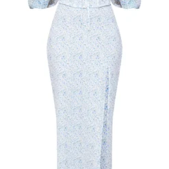 Robe-corset Longue Texturée Fleurie Bleue à Manches Bouffantes 9 Robe-corset Longue Texturée Fleurie Bleue à Manches Bouffantes -Jupe Lumine Soldes Boutique 801ccd08b77c103a23020a00a8fd9c9315effaf6 cnd7536 5