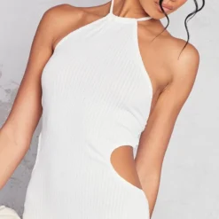 Robe Longue Blanche Côtelée Texturée à Dos Nu Et Découpes -Jupe Lumine Soldes Boutique 811fca8e62efa60bc54c04245c4b1874c4b922b1 cne2872 4