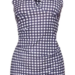 Robe Droite Noir & Blanc Imprimé Vichy à Col Rond -Jupe Lumine Soldes Boutique 82083a556c0a3db926e8d949c3c8d85228838a36 cne6465 5