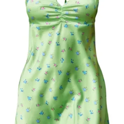 Robe Droite Verte Fleurie à Buste Froncé Et Bretelles -Jupe Lumine Soldes Boutique 824bf5371329f4db472be9423f4828c19396f96e cnd8917 5