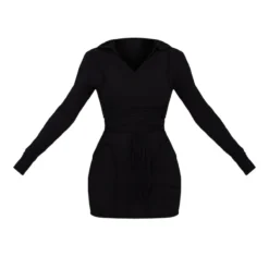Robe Moulante Côtelée Noire à Lacets Et Détail Liserés -Jupe Lumine Soldes Boutique 82a88dd41f4c01b2a296ed3ab9e6968a37087c6e cmv0625 6