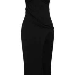 Robe Mi-longue Asymétrique Texturée Noire Drapée Fendue -Jupe Lumine Soldes Boutique 82dd502c18af2f3fae5c27938859c9cb7e7f3609 cnd7576 5