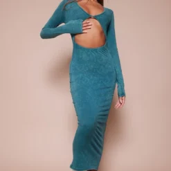 Robe Mi-longue En Coton Vert Délavé Découpée à Manches Longues 7 Robe Mi-longue En Coton Vert Délavé Découpée à Manches Longues -Jupe Lumine Soldes Boutique 82e4fe515ae1542f863e99e988071b616740dbaa cnd8013 3