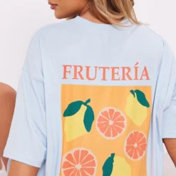 Robe T-shirt Bleu Clair à Imprimé Fruits 8 Robe T-shirt Bleu Clair à Imprimé Fruits -Jupe Lumine Soldes Boutique 833eb51eb57973727fe4f76e8e8c254d48969160 cnd9205 4