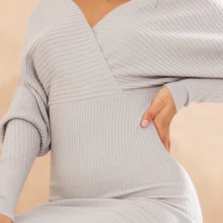 Robe Pull Cache-coeur Grise à épaules Dénudées -Jupe Lumine Soldes Boutique 83a257087bcd7a9e5a285cbe572afd6946689af2 cmu0239 5