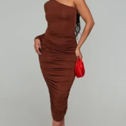 Robe Mi-longue Asymétrique Chocolat Froncée -Jupe Lumine Soldes Boutique 83b9651f93c2adee88a77ffa5002a79758498c46 cnc3061 3