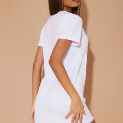 Robe T-shirt Basique Blanche à Manches Courtes -Jupe Lumine Soldes Boutique 83c7e512d58e397cdf264f84f05f5c76b90eaa9c clr5892 3