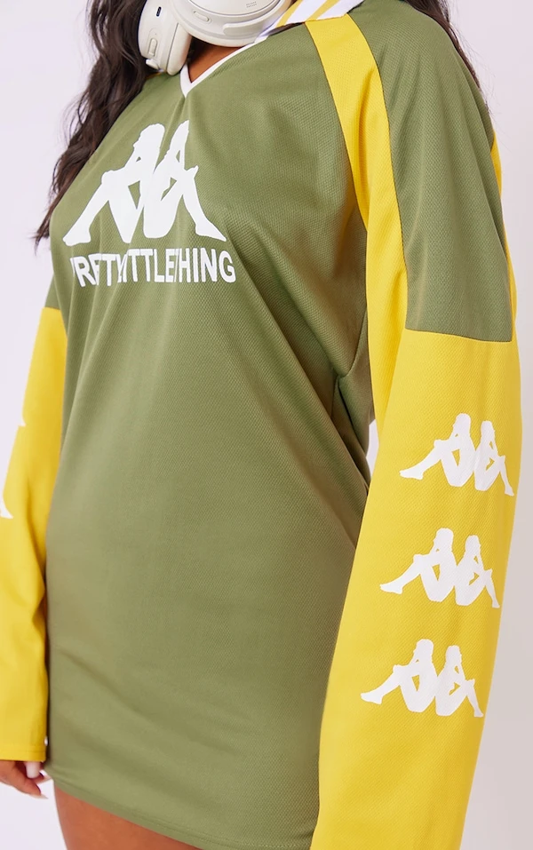 Robe T-shirt Style Universitaire Kaki 4 Robe T-shirt Style Universitaire Kaki – Image 4