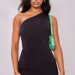 Robe Très Moulante Asymétrique Noire