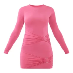 Robe Très Moulante Rose à Manches Longues Et Multiples Anneaux -Jupe Lumine Soldes Boutique 8643b91b880ffd7101e7bee393e5219e44b8d35d cnc2258 5