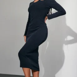 Zero Robe Longue Côtelée Bleu Marine Foncé à Découpes Et Manches Longues -Jupe Lumine Soldes Boutique 86d544fc033f923fe8a5de89ac5490cc4cd498f8 cnc2925 3