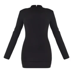 Robe Moulante Tissée Noire Dos Ouvert à Manches Longues Et Col Montant -Jupe Lumine Soldes Boutique 86ed2323bc9b6fc996431a8c8ea290bc92605d97 cmt2828 6