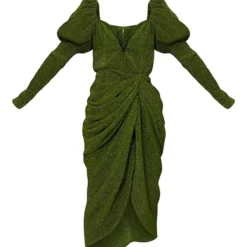 Robe Mi-longue Verte à Paillettes Drapée Plissée à Manches Bouffantes Et Barre En V 9 Robe Mi-longue Verte à Paillettes Drapée Plissée à Manches Bouffantes Et Barre En V -Jupe Lumine Soldes Boutique 87bc1d53bc3167a4dad84f82f1cefeb19f835be9 cmu4266 5