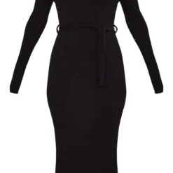 Robe Mi-longue Côtelée Noire à Dos Ouvert Et Taille Nouée -Jupe Lumine Soldes Boutique 87e40c353f66f1903b644fe4b3c839c2939909f3 cnb7269 5