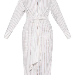 Robe Chemise Mi-longue Blanche Rayée à Taille Nouée Et Jupe Froncée -Jupe Lumine Soldes Boutique 8876f904ce71f45c48d8e5e4af8b7b4745bbc2af cmw9551 6