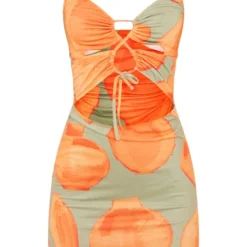 Robe Droite Dos Nu Imprimé Vase Orange à Ourlet Volanté Et Découpes -Jupe Lumine Soldes Boutique 899be477ab1dfe3e82d583624ab03c7aa01413fc cne8571 5