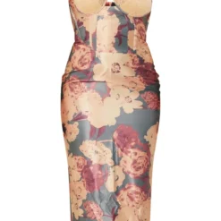 Robe Mi-longue Satinée Marron Imprimé Fleurs Abstraites à Corset Et Dentelle 9 Robe Mi-longue Satinée Marron Imprimé Fleurs Abstraites à Corset Et Dentelle -Jupe Lumine Soldes Boutique 8a15c2dd465d889cb42fe50f7e67cab66fa6484e cnd7532 5