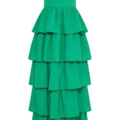 Robe Longue Volantée Vert Vif à Bretelles Et Détail Bonnets -Jupe Lumine Soldes Boutique 8b521bbf14928b5b6adc393e25b3f7091159ac02 cmr7645 6