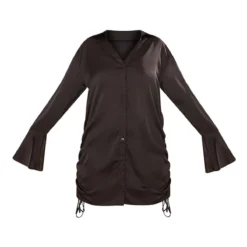 Robe Chemise Satinée Noire à Manches évasées à Double Fronce 9 Robe Chemise Satinée Noire à Manches évasées à Double Fronce -Jupe Lumine Soldes Boutique 8c1a6fe291c749013a30e3ba3a64c7ced74e990c cmy4575 6