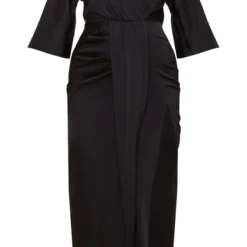 Robe Longue Satinée Noire Fendue à Décolleté Plongeant Et Manches Chauve-souris -Jupe Lumine Soldes Boutique 8cae8fd944afd630ae5ae05fe71efd938b72b113 cnc9996 5