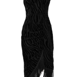 Robe Mi-longue Drapée Noire à Armatures Et Franges -Jupe Lumine Soldes Boutique 8ccbc749a0f0bfc93de68bb8bea558f3787e6a59 cnb3669 5