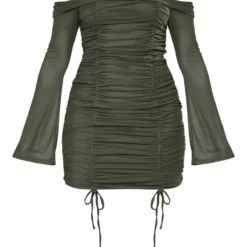 Robe Moulante En Mesh Kaki Très Froncée à Col Bardot 9 Robe Moulante En Mesh Kaki Très Froncée à Col Bardot -Jupe Lumine Soldes Boutique 8d20d24bee38a6bd462775e079c158162f94458e cnc2270 5