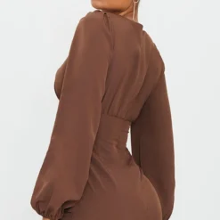 Robe Moulante Manches Longues Froncée Chocolat -Jupe Lumine Soldes Boutique 8d32bfb1c71dbb0948a62ce7420a16c12265f32c cmo5652 2