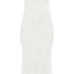 Robe Longue En Maille Crochet Blanche à Parties Contrastantes Et Bretelles -Jupe Lumine Soldes Boutique 8d51abf995ec8ed5801d378eee7448ca5369f633 cne6264 5