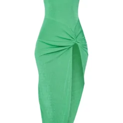 Robe Mi-longue Moulante Verte à Ourlet Asymétrique Et Détail Noeud -Jupe Lumine Soldes Boutique 904b3b784a942138a5a62a6c11325bf4f26f489f cna4987 5