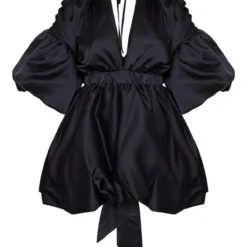 Robe Bouffante Satinée Noire à Noeud Dans Le Dos -Jupe Lumine Soldes Boutique 917cc0cbb57de4a1ceaff4cd39a4feddcad52374 cnb3703 5