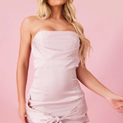 Robe Moulante Bustier Satinée Rose Nouée à Détail Drapé 9 Robe Moulante Bustier Satinée Rose Nouée à Détail Drapé -Jupe Lumine Soldes Boutique 91b78cb72f5d667b84bae8b72ff6f7ade94c2e23 cnd5915 1