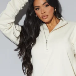 Zero Robe Pull En Sweat Gris Pierre à Zip Et Manches Froncées -Jupe Lumine Soldes Boutique 9205c806596ffa62b4e4943df98b764d6e094342 cmu7285 5