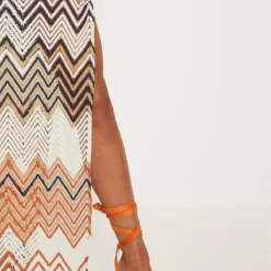 Robe Longue Orange à Imprimé Chevrons -Jupe Lumine Soldes Boutique 9247fc09c39b4880e39a36d0e352bb2493e608ee CLW0560 6