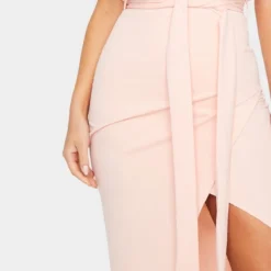 Robe Mi-longue Portefeuille Nude à Manches Kimono -Jupe Lumine Soldes Boutique 9253abad68a303974a1224daa7957c8f09b511c2 CML1653 4