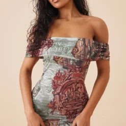 Robe Moulante à Imprimé Rennaissance Multicolore Et Col Bardot -Jupe Lumine Soldes Boutique 930b43c43a28aa822c4b9aa58955e25c01adbc5a cnd5821 1