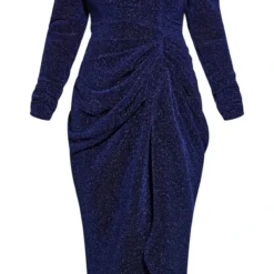 Robe Mi-longue Plissée Pailletée Bleu Marine Fendue à Manches Bouffantes 9 Robe Mi-longue Plissée Pailletée Bleu Marine Fendue à Manches Bouffantes -Jupe Lumine Soldes Boutique 935c1bf250d6b41f77816550f9927bd4ab28d775 cnb7989 5