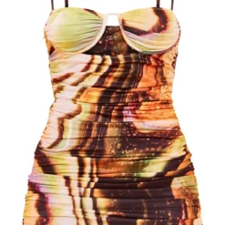 Robe Multicolore Imprimé Dégradé Découpée à Bretelles Et Armatures -Jupe Lumine Soldes Boutique 947b45c5a5fce0604d2d5208f7e103ae1f8c9a1a cnd5872 5