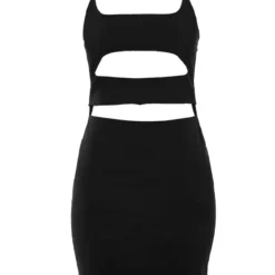 Robe Moulante Tissée Stretch Noire Découpée à Bretelles -Jupe Lumine Soldes Boutique 96fa239587b98c5997c8a740745e94c5e7c63cac cnd6105 5