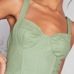 Robe Moulante Cargo Vert Sauge à Détail Corset Et Coutures Contrastantes -Jupe Lumine Soldes Boutique 973a8ccaafde8ad4cbe7e5da3e09b866fe9d7bd9 cne2865 4