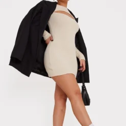 Robe Moulante Côtelée Beige à Découpe Et Manches Longues -Jupe Lumine Soldes Boutique 991ad6636e375ea92ae80caec4c8cf15682709ad cnc7082 3